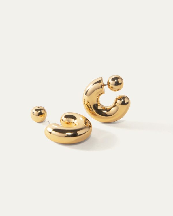 Tubular Earrings-Gold